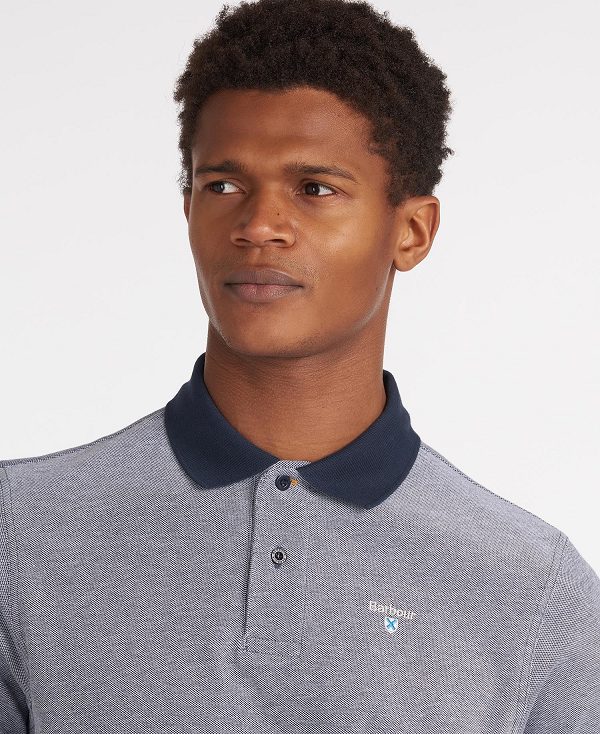 Barbour Sports Polo Mix Shirt Midnight | BABO88051