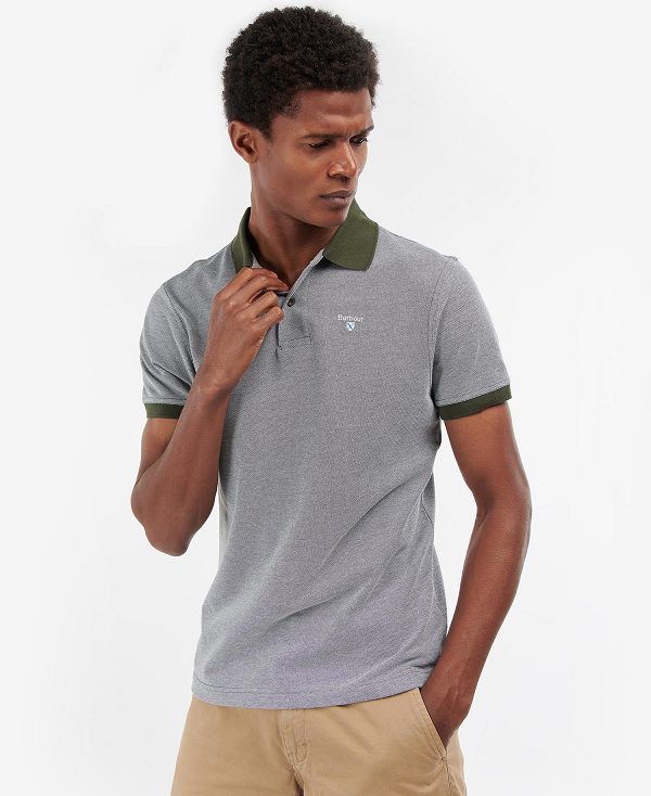 Barbour Sports Polo Mix Shirt Mist | BABO88034