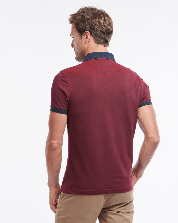 Barbour Sports Polo Mix Shirt Red | BABO88218