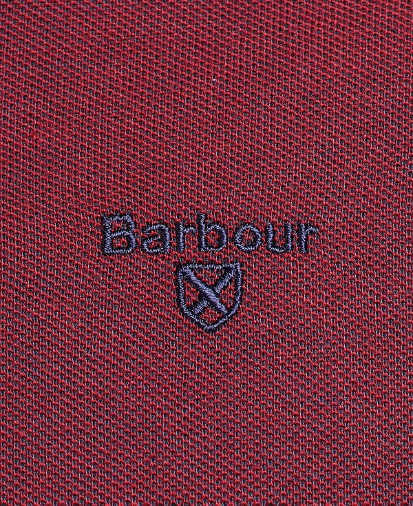 Barbour Sports Polo Mix Shirt Red | BABO88218