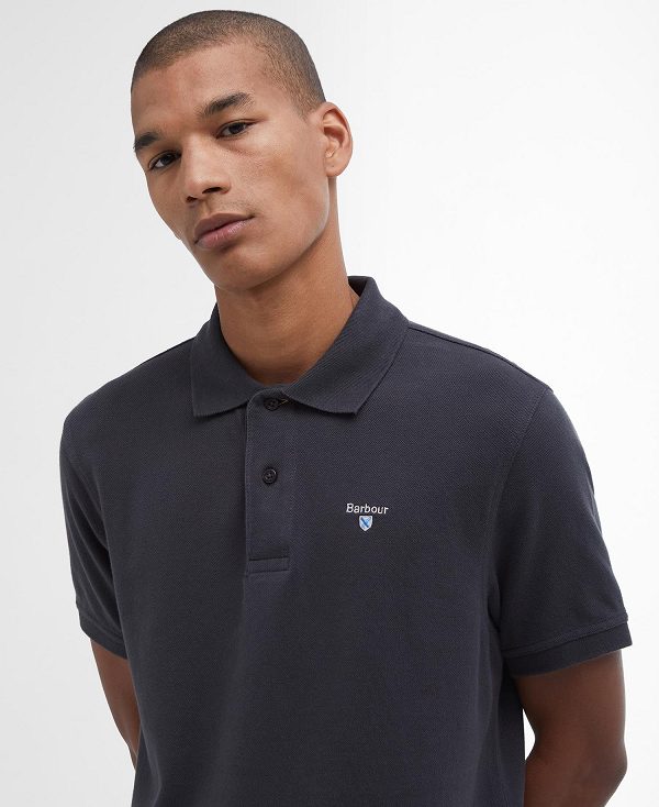 Barbour Sports Polo Shirt Cool Blue | BABO88148