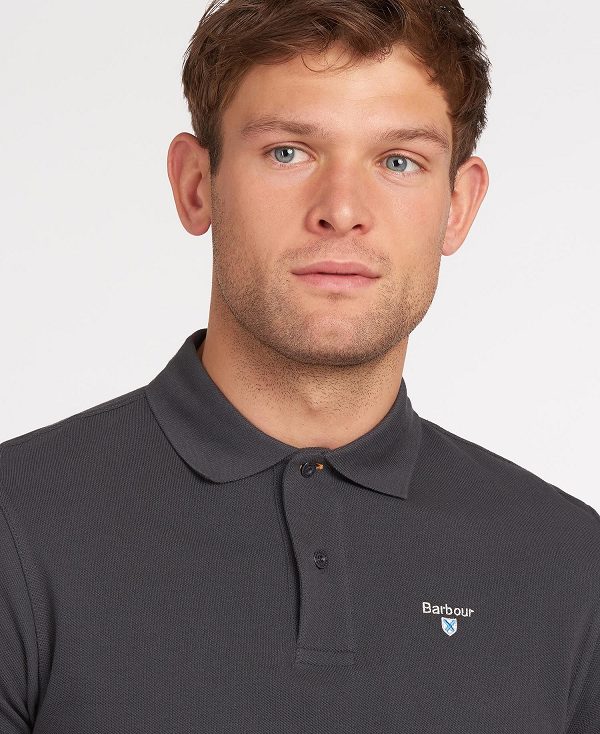 Barbour Sports Polo Shirt Cool Blue | BABO88148