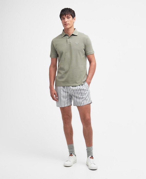 Barbour Sports Polo Shirt Dusty Green | BABO88162