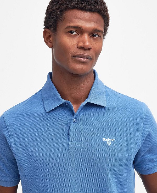 Barbour Sports Polo Shirt Federal Blue | BABO88166