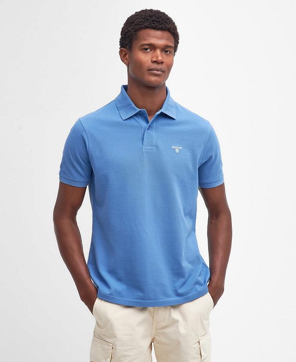 Barbour Sports Polo Shirt Federal Blue | BABO88166