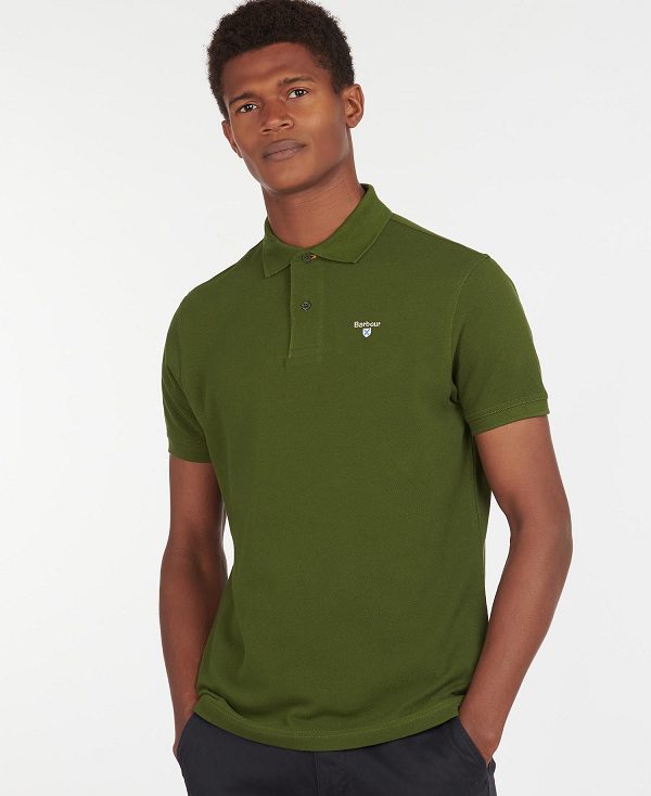 Barbour Sports Polo Shirt Sky | BABO88164