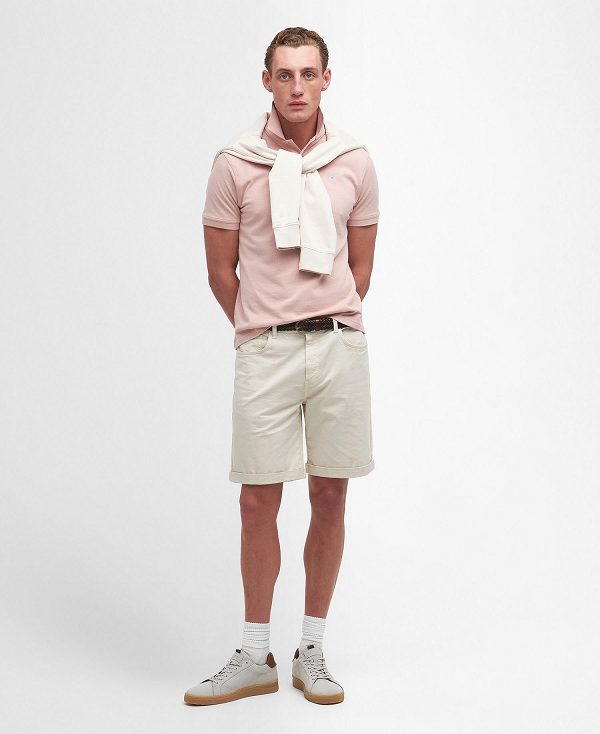 Barbour Sports Short-sleeved Polo Shirt Pink Quartz | BABO88177