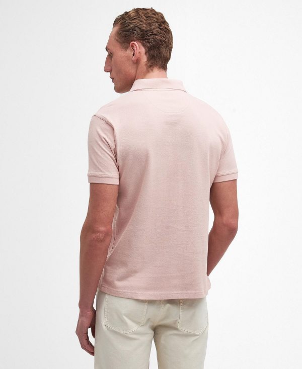 Barbour Sports Short-sleeved Polo Shirt Pink Quartz | BABO88177