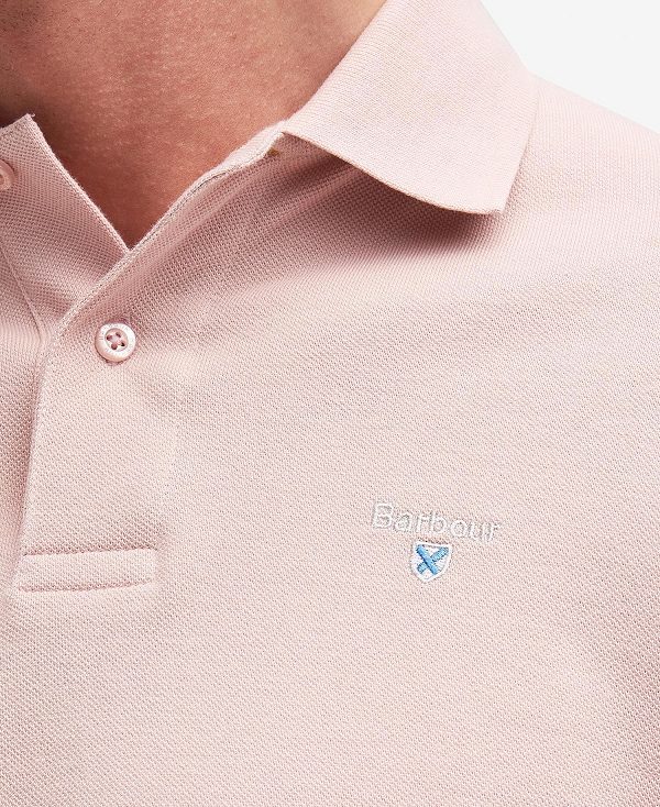 Barbour Sports Short-sleeved Polo Shirt Pink Quartz | BABO88177