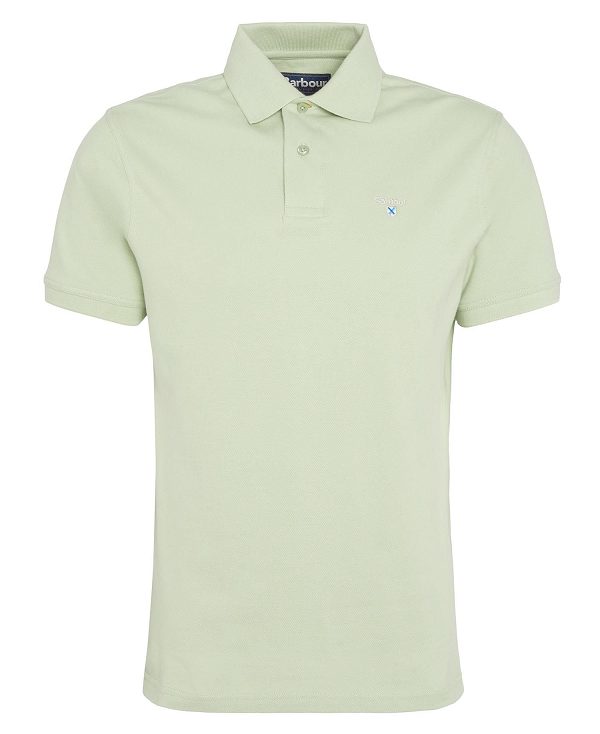 Barbour Sports Short-sleeved Polo Shirt Vintage Green | BABO88178