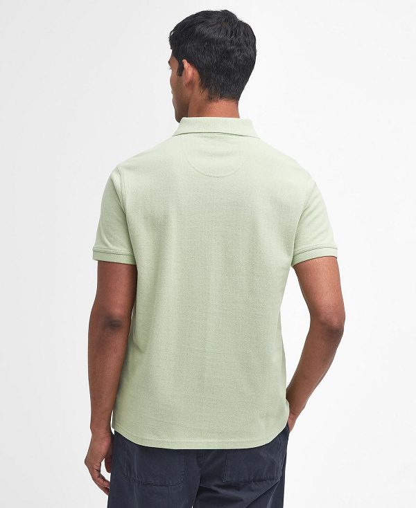 Barbour Sports Short-sleeved Polo Shirt Vintage Green | BABO88178