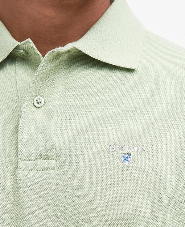 Barbour Sports Short-sleeved Polo Shirt Vintage Green | BABO88178