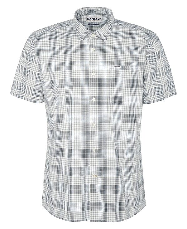 Barbour Springside Regular Short-sleeved Shirt Ecru | BABO87776