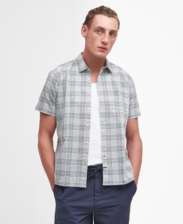 Barbour Springside Regular Short-sleeved Shirt Ecru | BABO87776