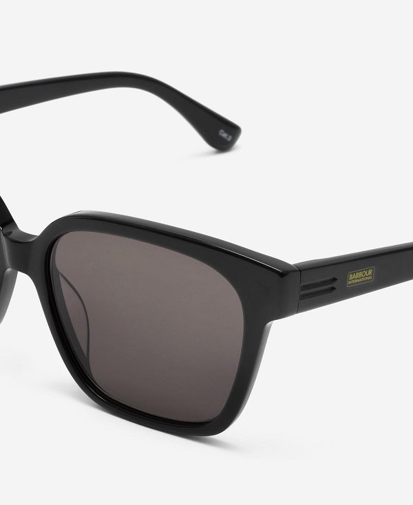 Barbour Square Sunglasses Classic Black | BABO90127