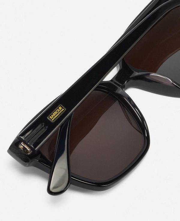 Barbour Square Sunglasses Classic Black | BABO90127