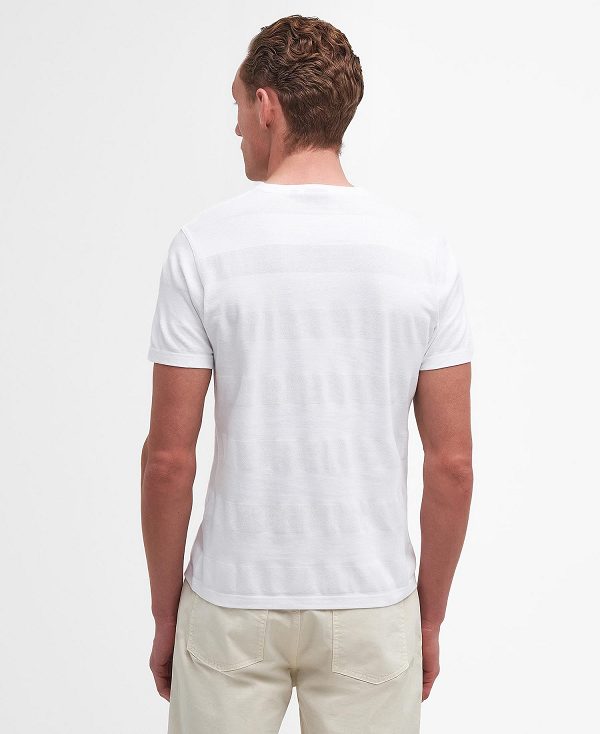 Barbour Stenton Striped T-shirt Classic White | BABO88364