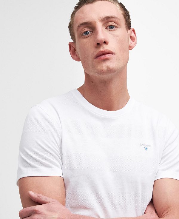 Barbour Stenton Striped T-shirt Classic White | BABO88364