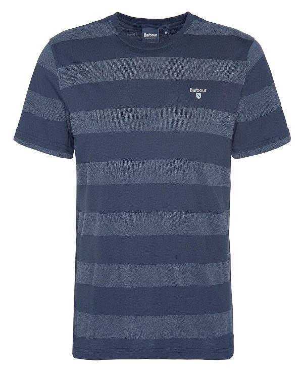 Barbour Stenton Striped T-shirt Navy | BABO88370