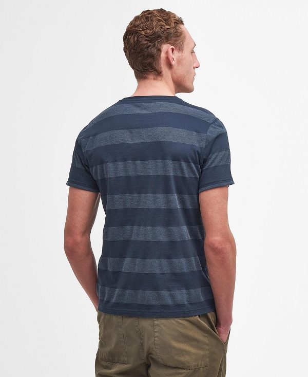 Barbour Stenton Striped T-shirt Navy | BABO88370