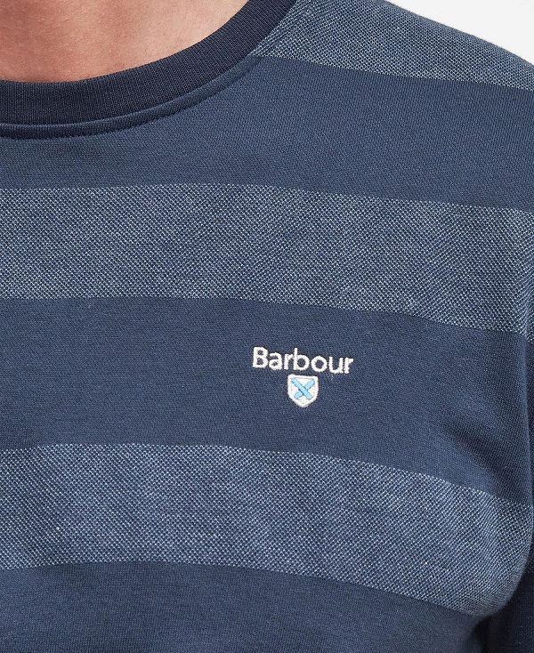 Barbour Stenton Striped T-shirt Navy | BABO88370