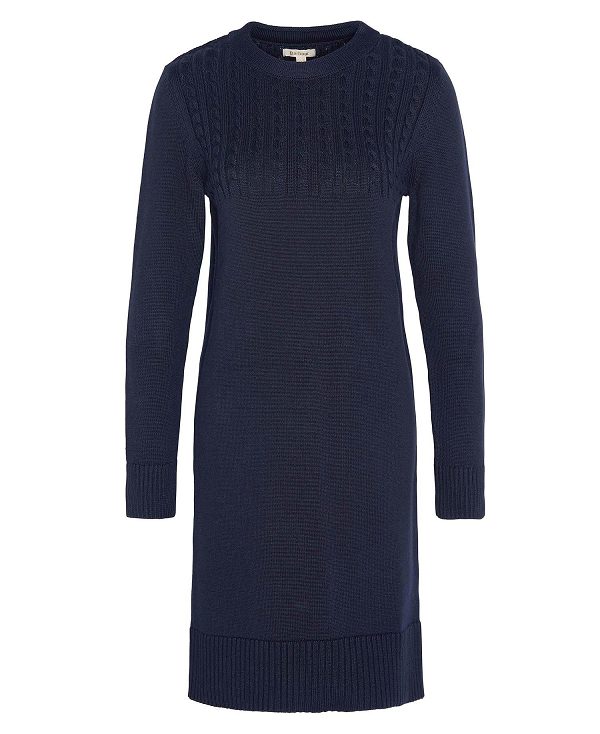 Barbour Stitch Guernsey Knitted Dress Classic Navy | BABO89649