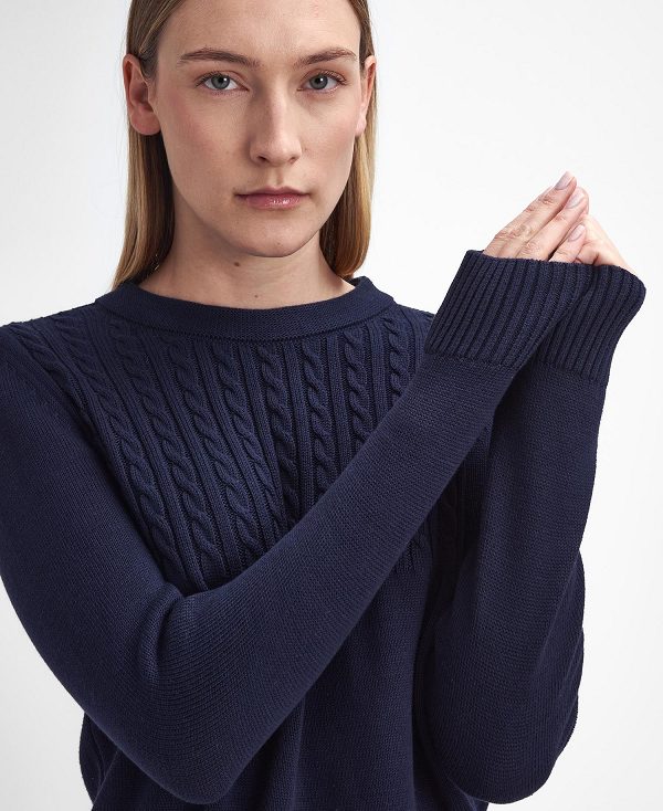 Barbour Stitch Guernsey Knitted Dress Classic Navy | BABO89649