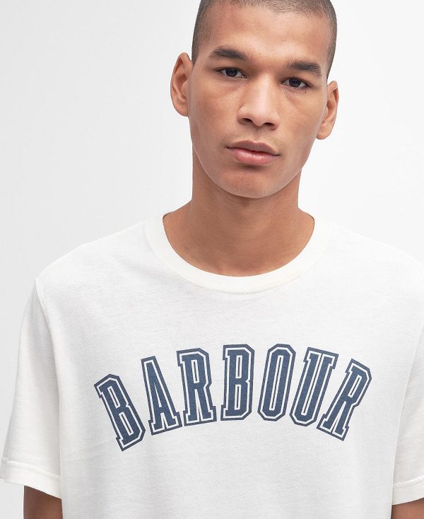 Barbour Stockland Graphic T-shirt Whisper White | BABO88361