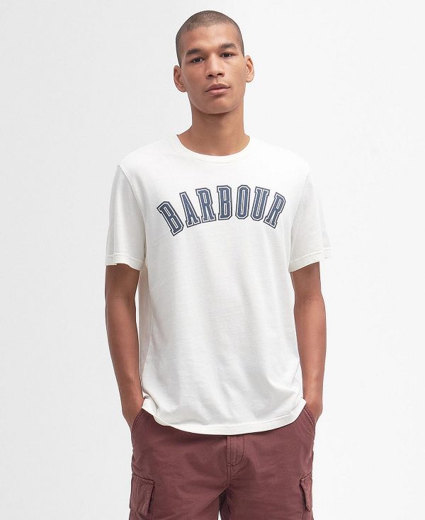 Barbour Stockland Graphic T-shirt Whisper White | BABO88361