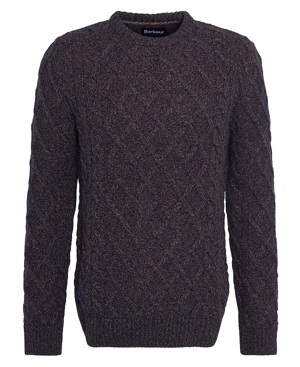 Barbour Stowford Cable-knit Crew Neck Jumper Navy | BABO88688