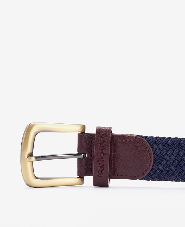 Barbour Stretch Webbing Belt Navy | BABO88950