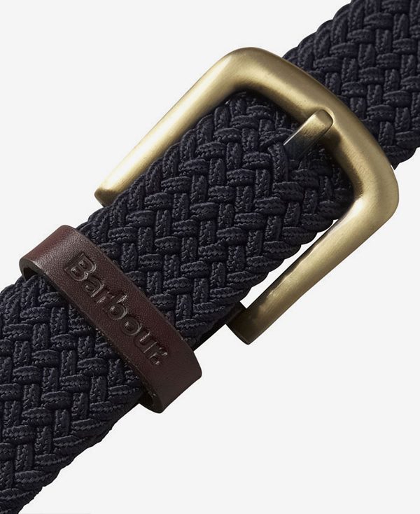 Barbour Stretch Webbing Belt Navy | BABO88950