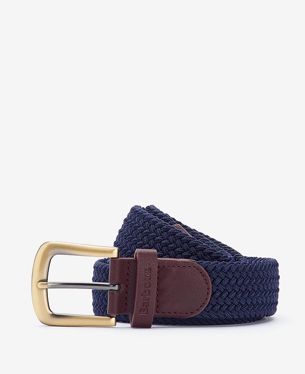 Barbour Stretch Webbing Belt Navy | BABO88950