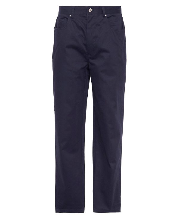 Barbour Suede Sateen Regular Trousers Navy | BABO88833