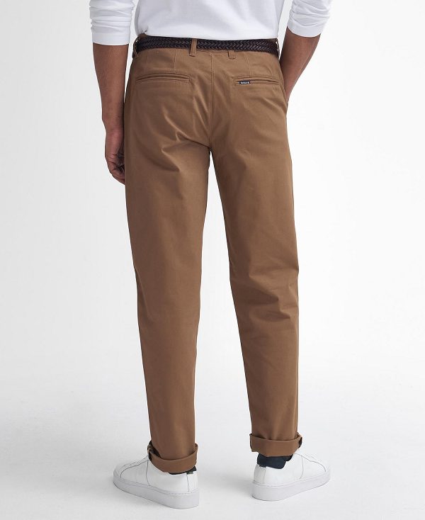 Barbour Suede Sateen Tailored Trousers Beige | BABO88803