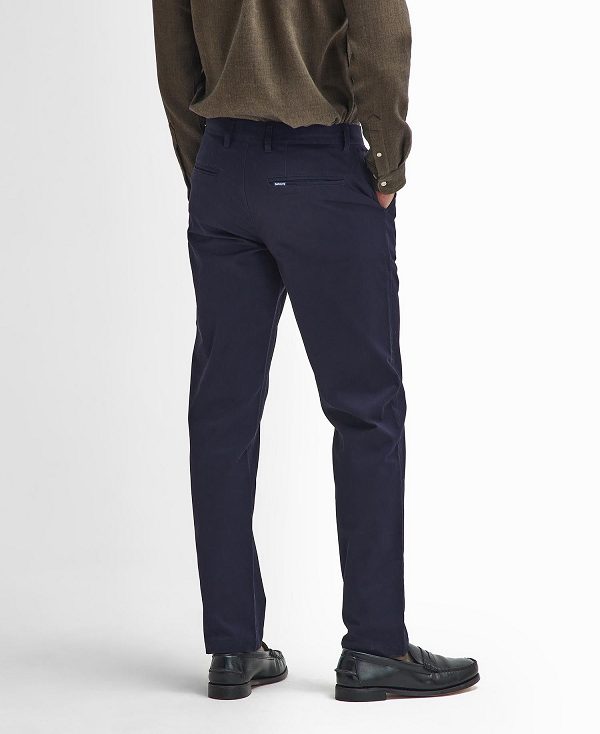 Barbour Suede Sateen Tailored Trousers Dark Navy | BABO88804