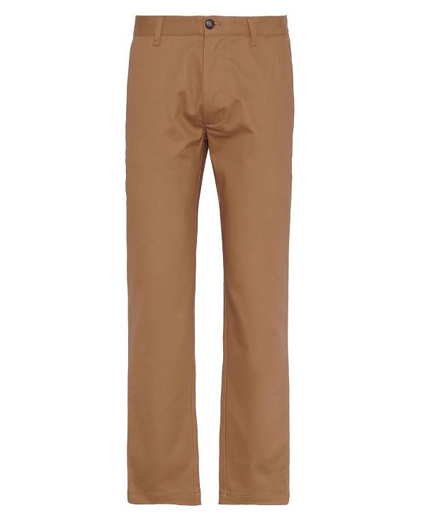 Barbour Sueded Sateen Slim Trousers Beige | BABO88823