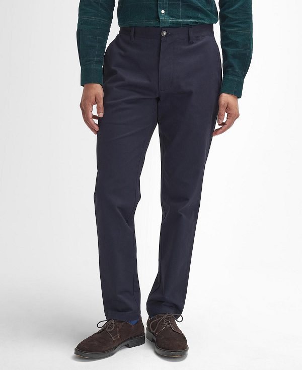 Barbour Sueded Sateen Slim Trousers Navy | BABO88824