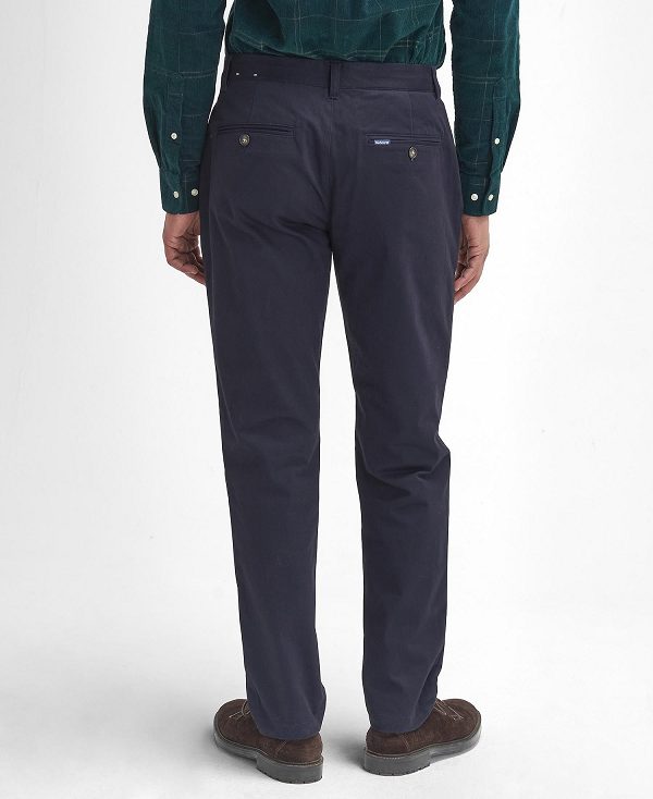 Barbour Sueded Sateen Slim Trousers Navy | BABO88824