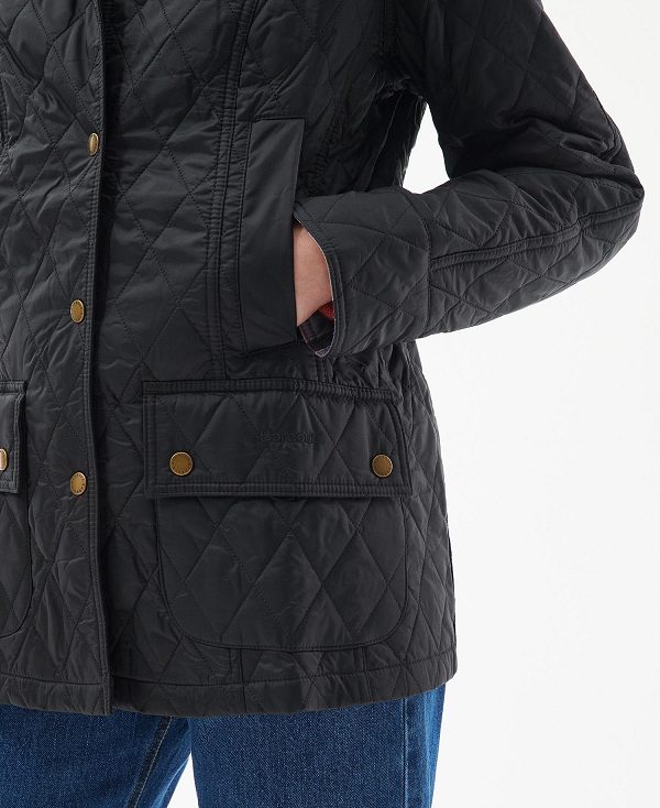 Barbour Summer Beadnell Quilted Jacket Black | BABO89302