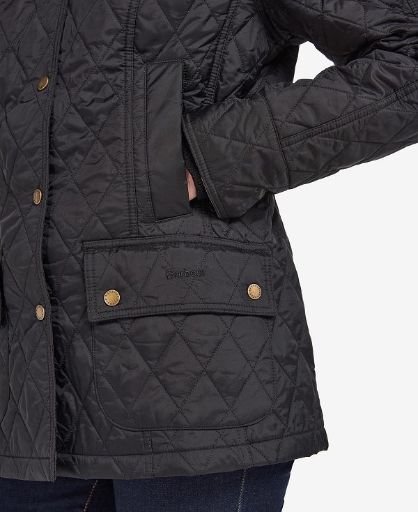 Barbour Summer Beadnell Quilted Jacket Black | BABO89302