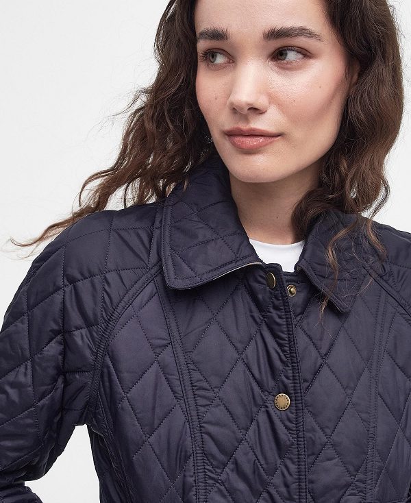 Barbour Summer Beadnell Quilted Jacket Navy | BABO89303