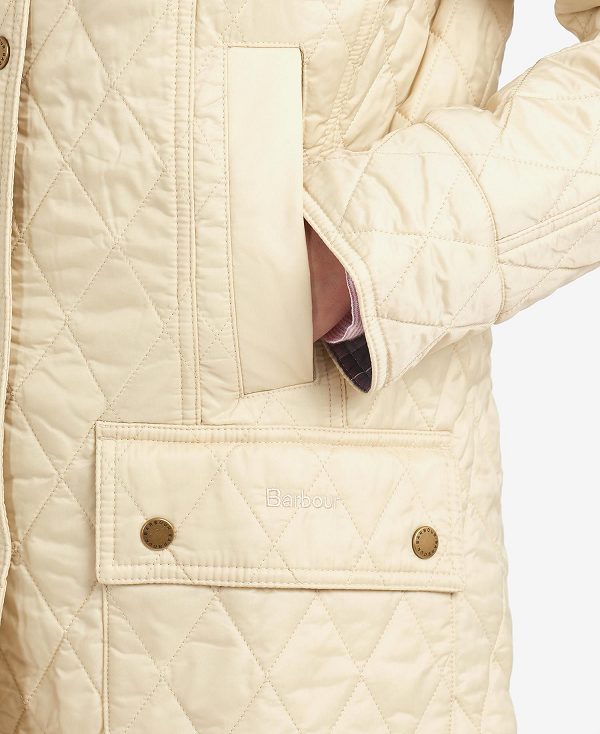 Barbour Summer Beadnell Quilted Jacket Pearl | BABO89249