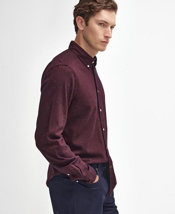 Barbour Tainsbury Tailored Long Sleeved Shirt Red | BABO87863