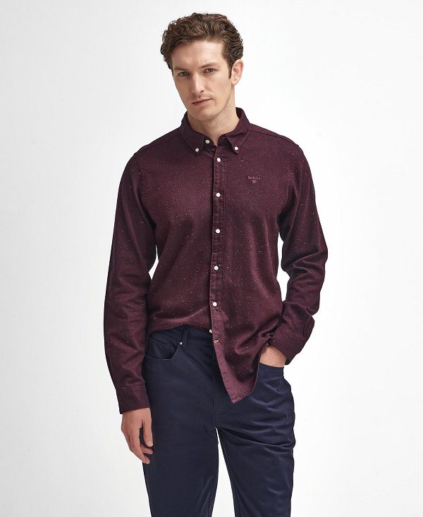 Barbour Tainsbury Tailored Long Sleeved Shirt Red | BABO87863