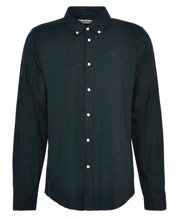 Barbour Tainsbury Tailored Long Sleeved Shirt Green | BABO87866