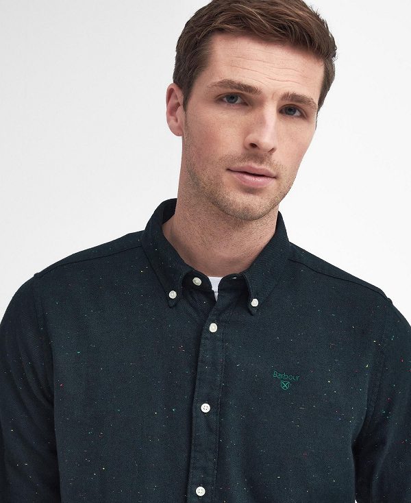 Barbour Tainsbury Tailored Long Sleeved Shirt Green | BABO87866