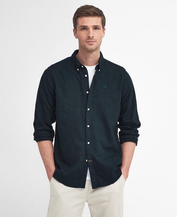 Barbour Tainsbury Tailored Long Sleeved Shirt Green | BABO87866