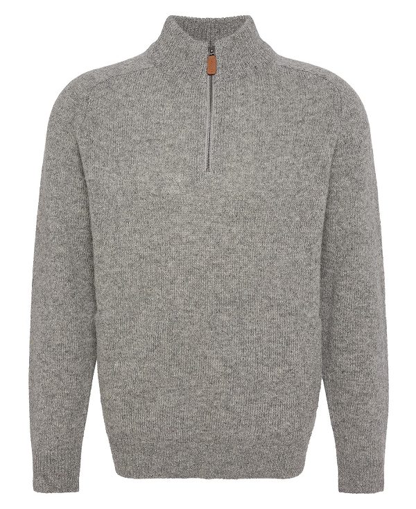 Barbour Talder Half-zip Jumper Grey | BABO88676