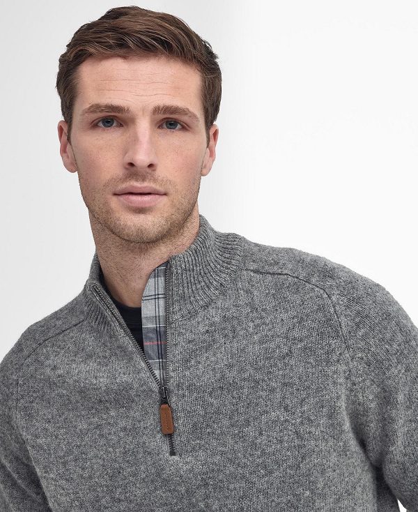 Barbour Talder Half-zip Jumper Grey | BABO88676